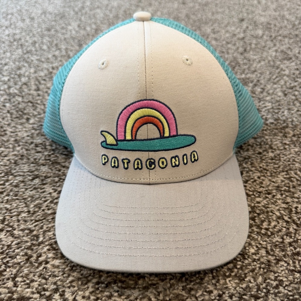 Patagonia Truckers Hat Embroidered  Rainbow Surfboard Adjustable Size Women's